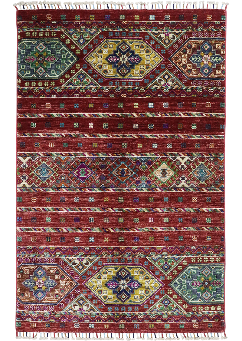 Bright Rose Red Khorjin 3'3" x 5'3"