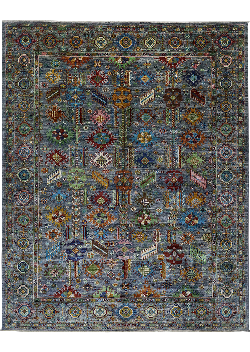 Colorful Slate Chobi 8'2" x 10'0"