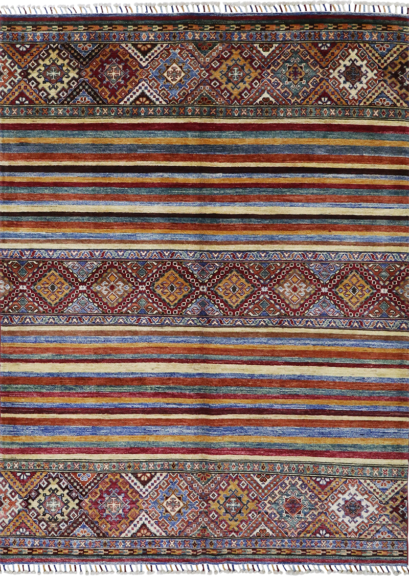 Geometric Amber Khorjin 4'10" x 6'4"