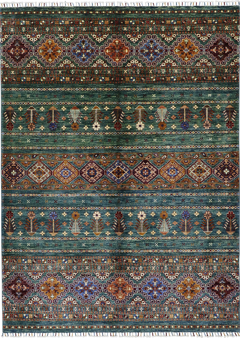 Phthalo Green Khorjin 5'2" x 6'10"