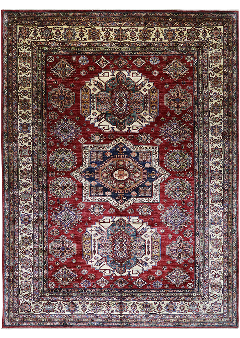 Cranberry Medallion Super Kazak 8'9" x 11'10"
