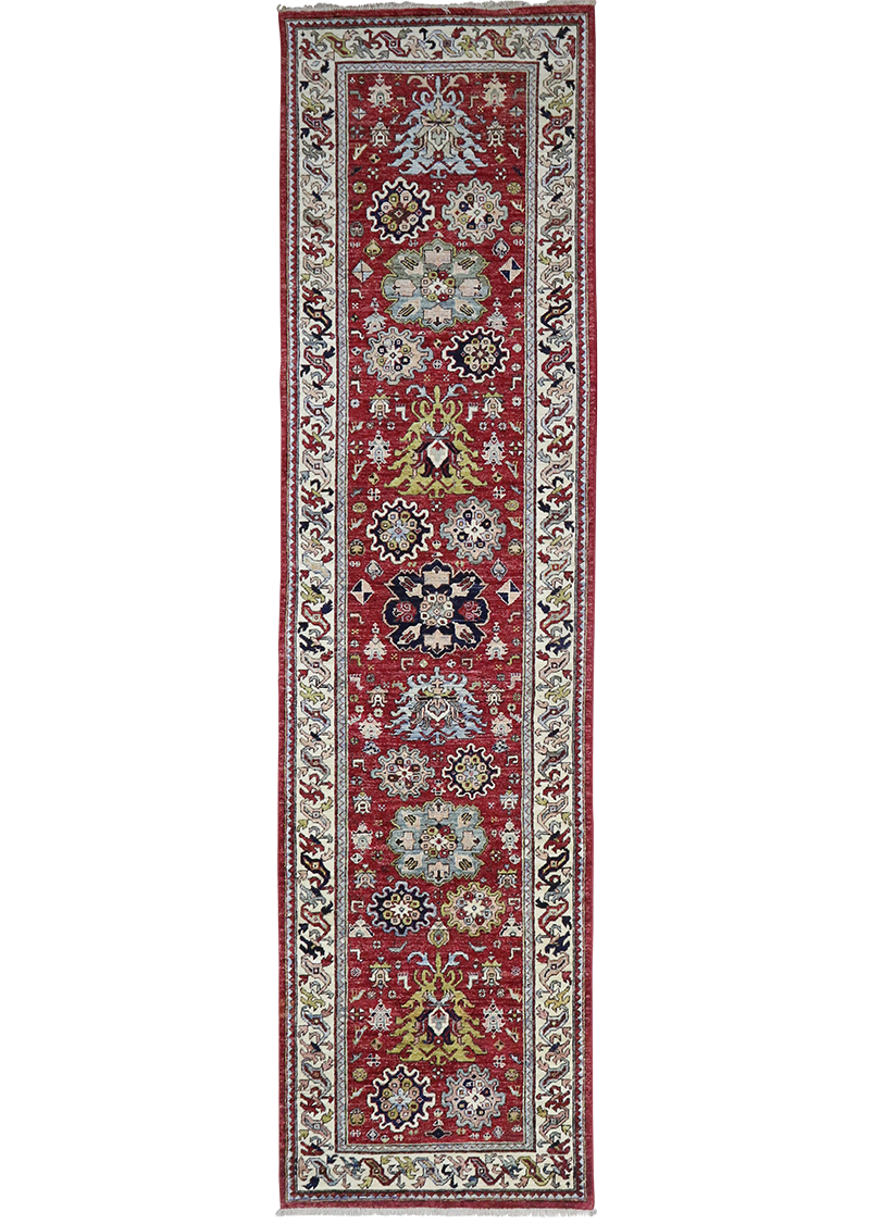 Cranberry Red Runner Tribal 3' 1" x 12'