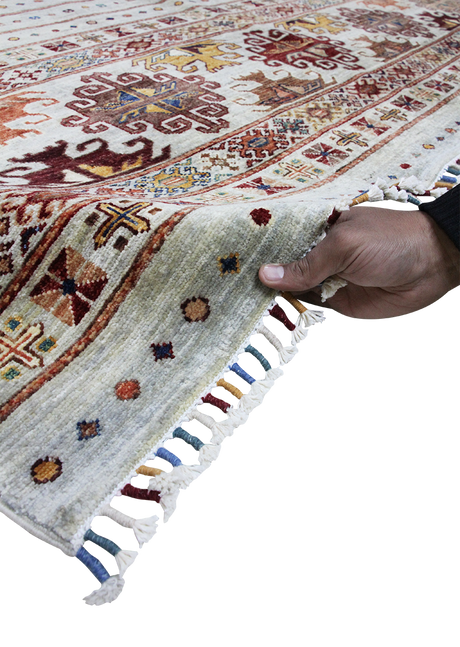 Geometric Beige Khorjin 5' 8" x 8'