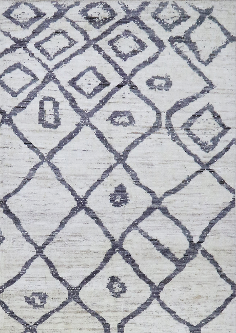 Geometric Lattice Shaggy Design 8'1" x 10'2"