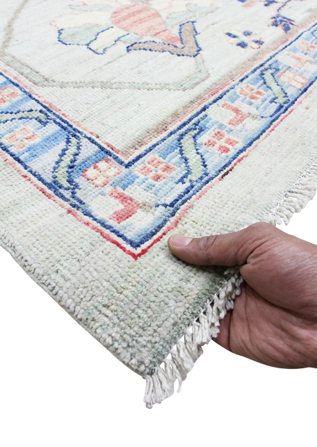 Floral Ivory Oushak 12'1" x 14'11"