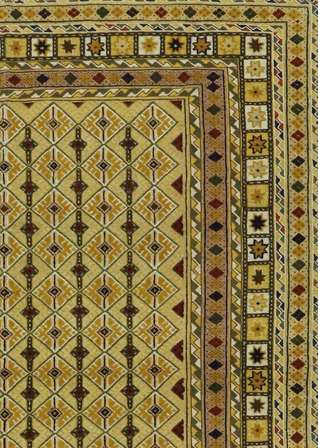 Yellow Honeycomb Kilim 4'11" x 6'1"