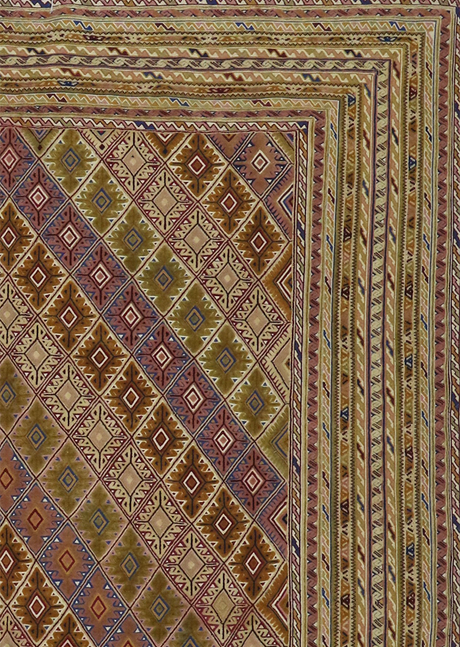 Honeycomb Diamond Kilim 6'6" x 9'8"