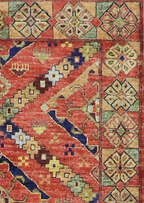 Apricot Orange Runner Tribal 2'9" x 7'11"