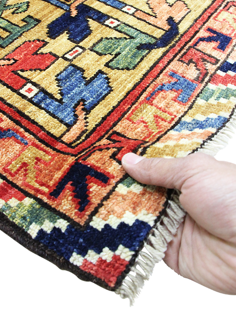 Geometric Gold Tribal 7'6" x 9'4"