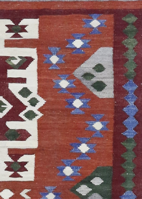 Tribal Red Kilim 3'4" x 4'10"