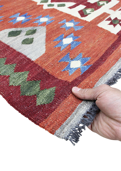 Tribal Red Kilim 3'4" x 4'10"