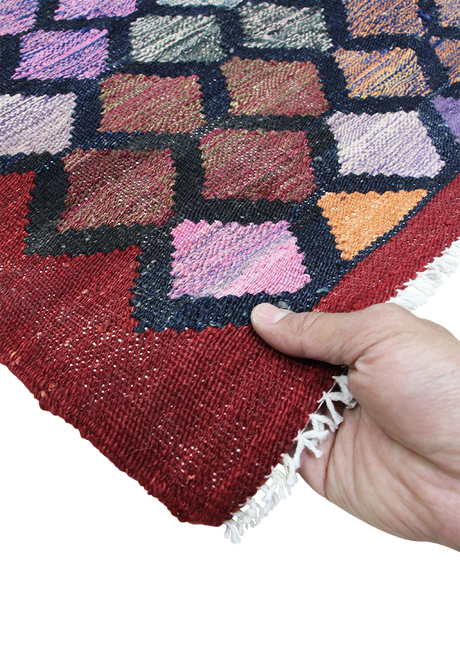 Iris Checkered Kilim 3'5" x 4'10"