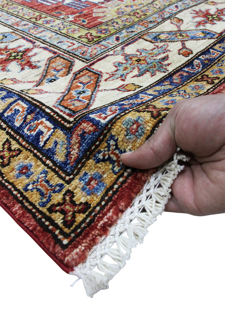 Scarlet Red Super Kazak 4'11" x 6'6"
