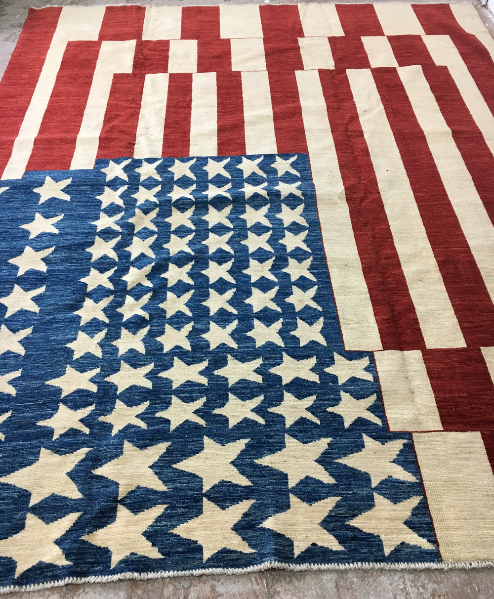 Abstract American Flag Design 1 | 8'1" X 9'10"
