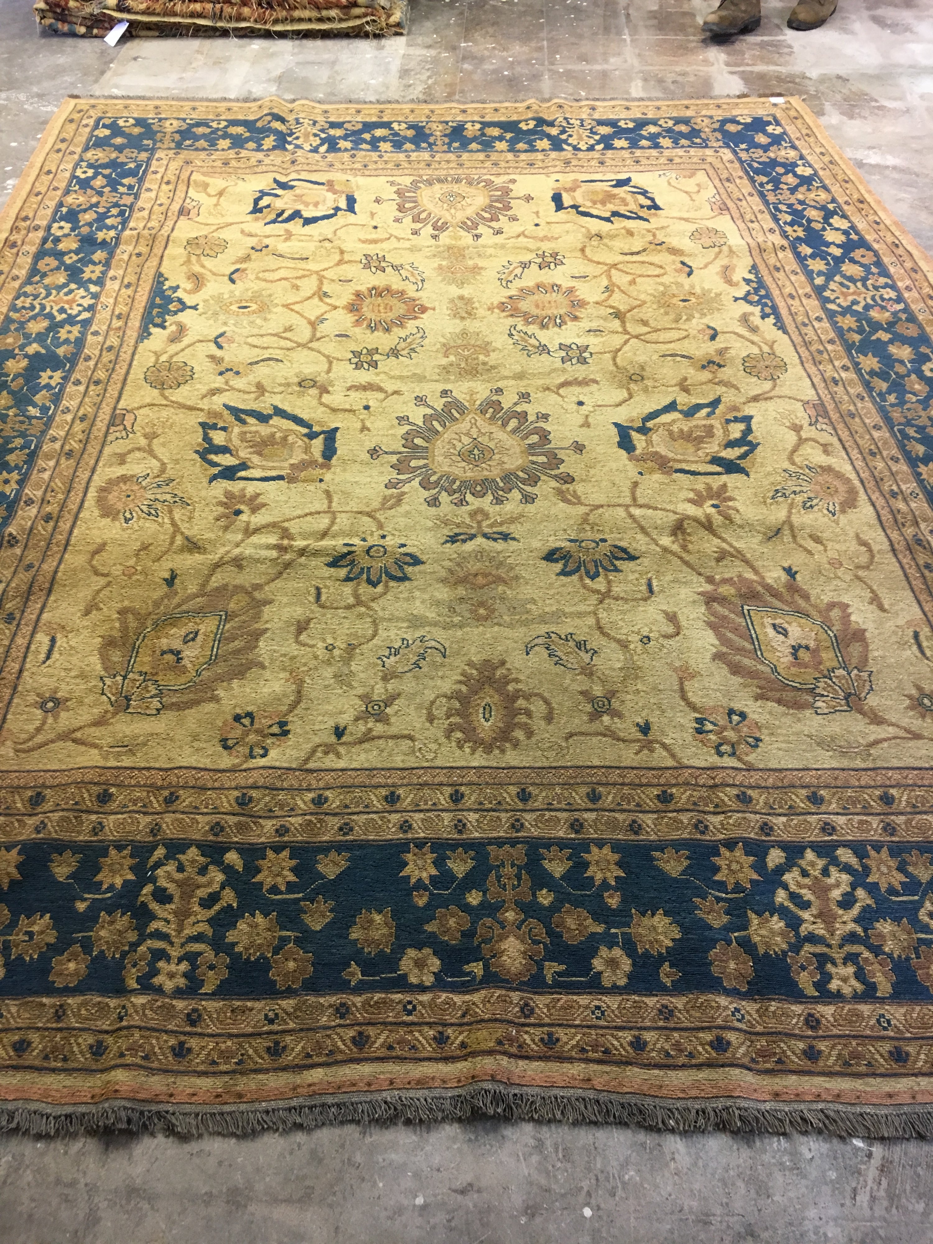 Royal Blue Sandstone Oushak 8'2" x 10'5"