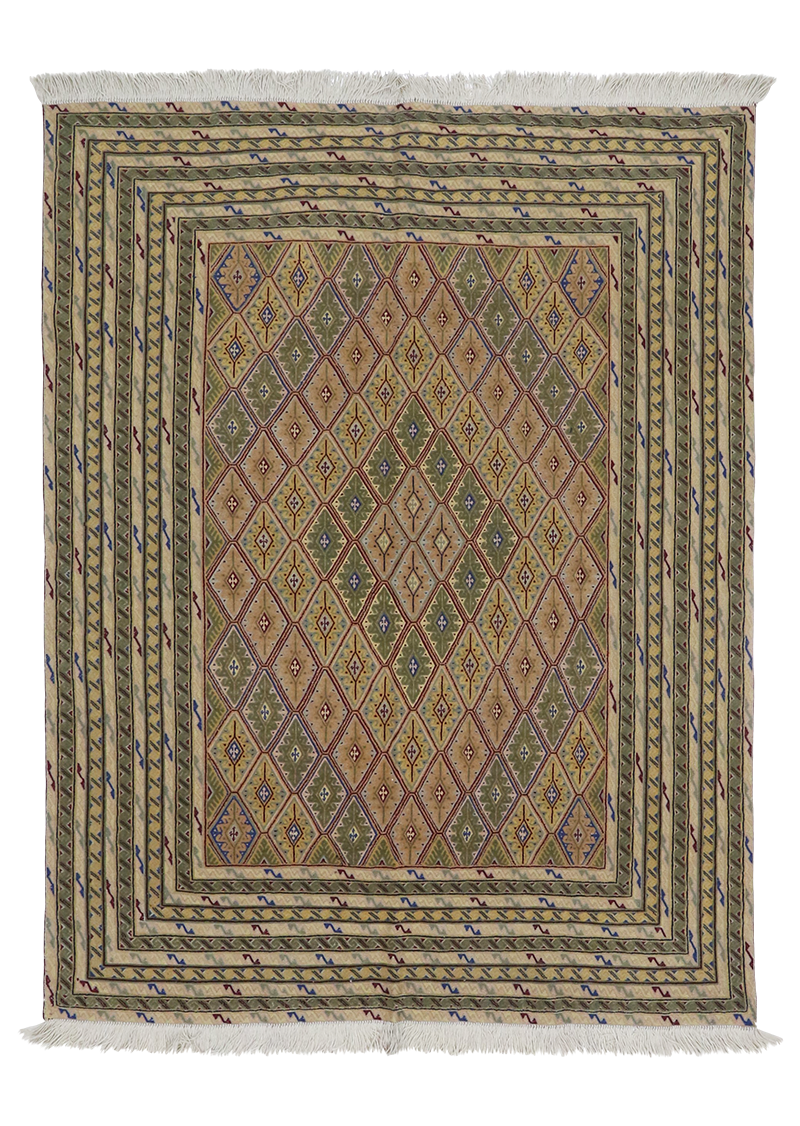 Earthy Diamond Kilim 4'10" x 6'4"